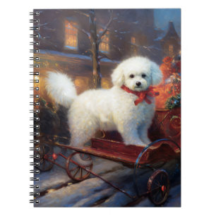 Caderno Espiral Bichon Frise Natal Fesason