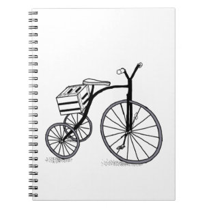 Caderno Espiral Bicicleta com 3 rodas