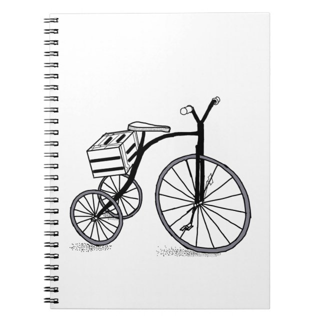 Caderno Espiral Bicicleta com 3 rodas (Frente)
