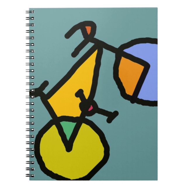 Caderno Espiral bicicleta de cor (Frente)