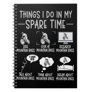 Caderno Espiral Bicicleta Funny Mountain Lover MTB Bicicleta de Hu