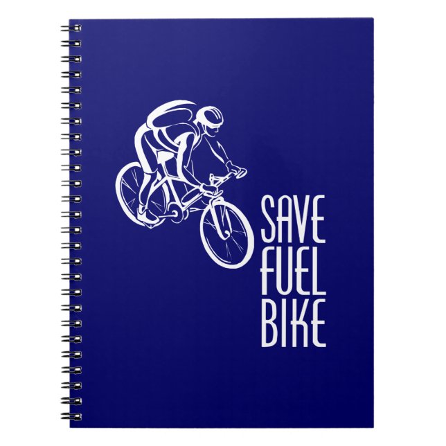Caderno Espiral Bicicleta, Poupe Combustível (Frente)