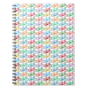Caderno Espiral bicicletas pequenas da cor