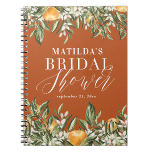 Caderno Espiral Bico floral com chá de panela de citrinos russo