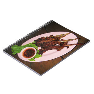 Caderno Espiral Bicos de Pato de churrasco ... Comida de rua da Ás