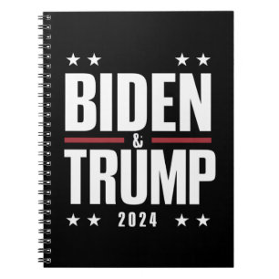 Caderno Espiral Biden Trump 2024 Eleição Divertida Presidencial VP