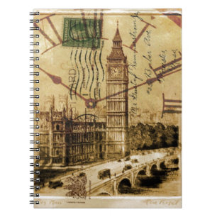 Caderno Espiral Big ben da Torre de Londres
