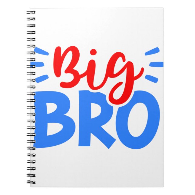 Caderno Espiral BIG BRO em Vermelho e Azul (Frente)
