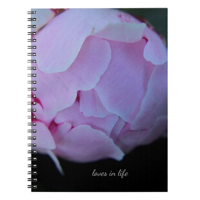 Caderno Espiral Big Pink Peony Bud (Frente)