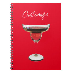 Caderno Espiral Big Red Margarita Cocktail Beber Thunder_Cove