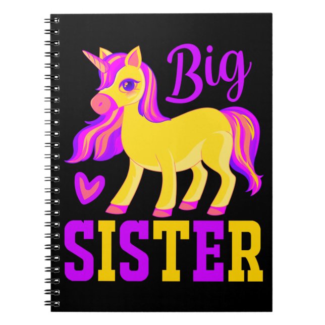 Caderno Espiral Big Sister Magical Unicorn (Frente)
