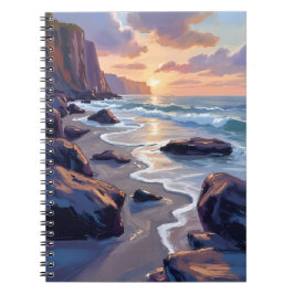Caderno Espiral Big Sur, California Coastal Art Painting