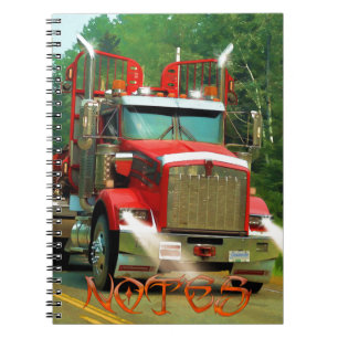 Caderno Espiral Big Truck and Highway Art for Lorry-lovers