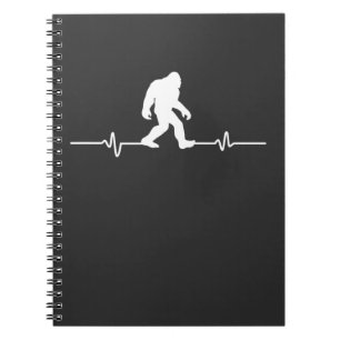 Caderno Espiral Bigfoot Heartbeat Humor Funny Sasquatch Fan