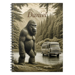 Caderno Espiral Bigfoot Vintage e Trailer Personalizado