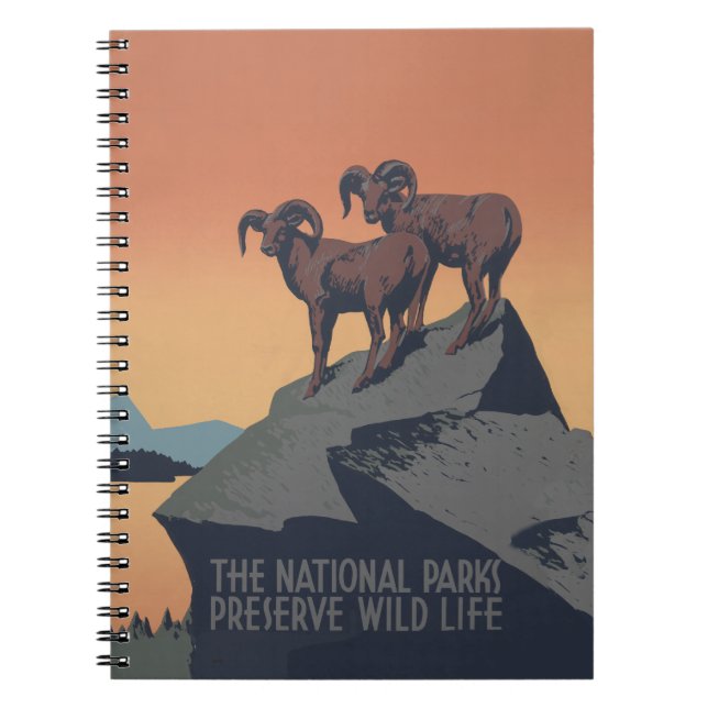 Caderno Espiral Bighorn Sheep American West Willife (Frente)