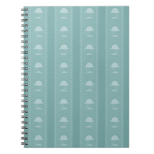 Caderno Espiral bigodes e chapéus