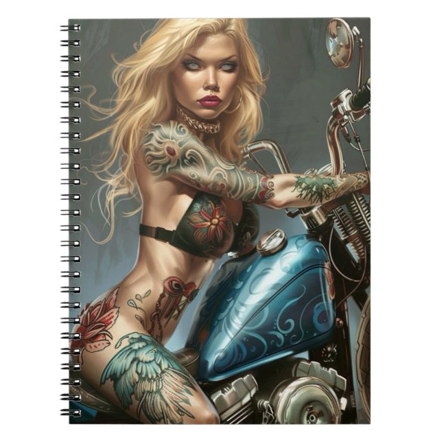 Caderno Espiral Biker Babe10 (Frente)