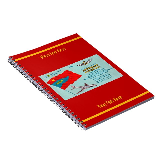 Caderno Espiral Bilhete de Passageiros Aeroflot (Lado Direito)