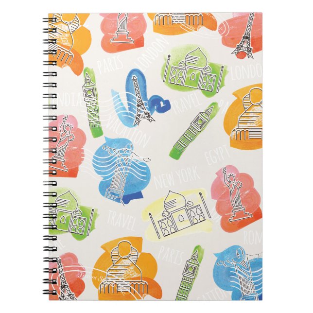 Caderno Espiral Bilhetes de Viagem Antigos (Frente)