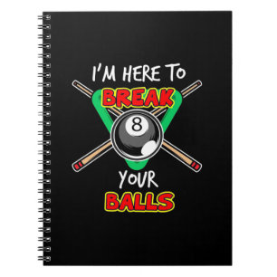 Caderno Espiral Billiards, Minha Snooker Aqui Para Quebrar Suas Bo