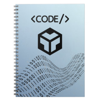 Caderno Espiral Binary Logic Spiral Notebook – Modern Design