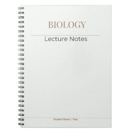 Caderno Espiral Biology Notebook – Minimal Academic Edition