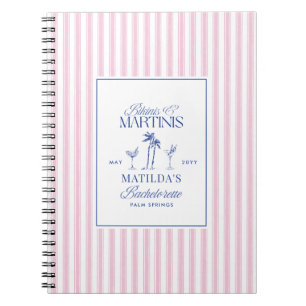 Caderno Espiral Biquínis e martinis Elegante despedida de solteira