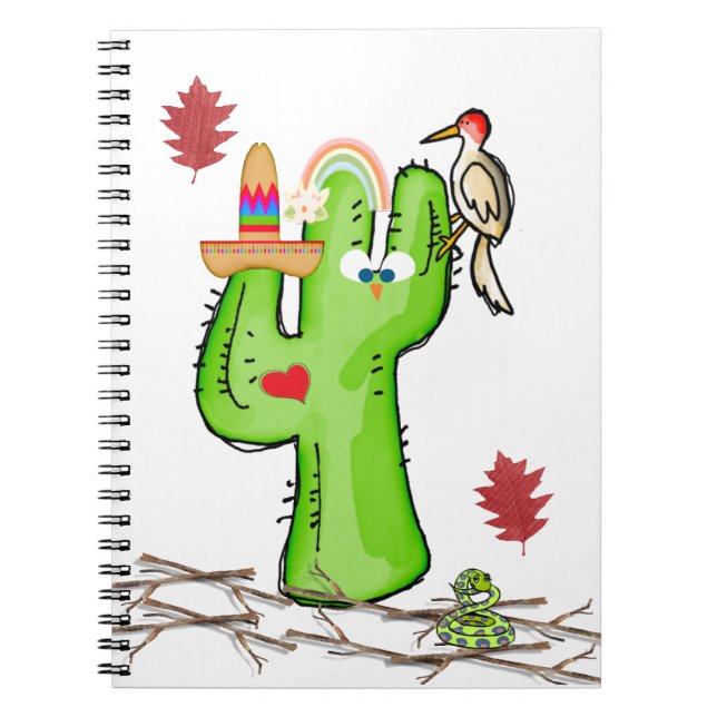 Caderno Espiral Bird Cactus Notebook (Frente)