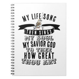 Caderno Espiral Bird Cantando Como Excelente Você Arme Hymn Christ