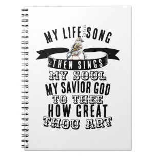 Caderno Espiral Bird Cantando Como Excelente Você Arme Hymn Christ