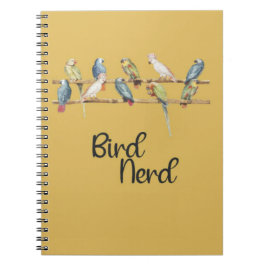 Caderno Espiral Bird Nerd Birding Ornithology Birdwatching Birder