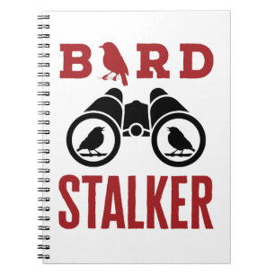 Caderno Espiral Bird Stalker Birdwatch Watcher Assistindo