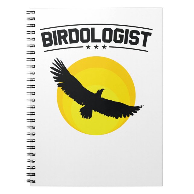 Caderno Espiral Birdologista Bird Observando Birder De Aves De Vig (Frente)