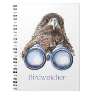 Caderno Espiral Birdwatcher Hawk Bird A Observar-Te Humor