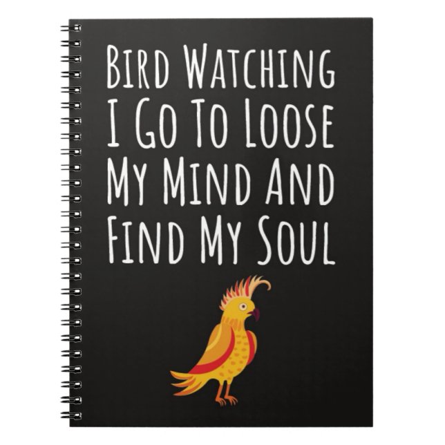 Caderno Espiral Birdwatching Gifts Birdwatcher Ornithologist (Frente)