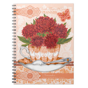 Caderno Espiral Birth Flower e Gem Novembro Lace
