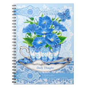 Caderno Espiral Birth Flower e Gem Setembro Lace