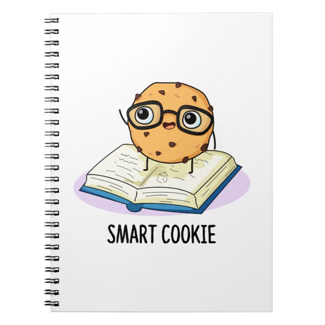 Caderno Espiral Biscoito Inteligente Piada de Biscoito de Chocolat (Frente)