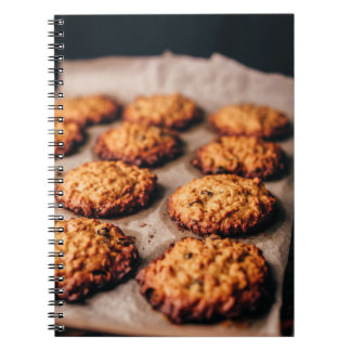 Caderno Espiral Biscoitos de aveia com passas
