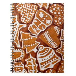 Caderno Espiral Biscoitos de pão de Natal