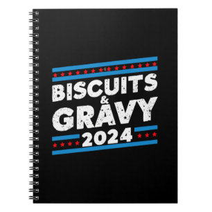 Caderno Espiral Biscoitos e Gravy 2024 Eleição Presidencial