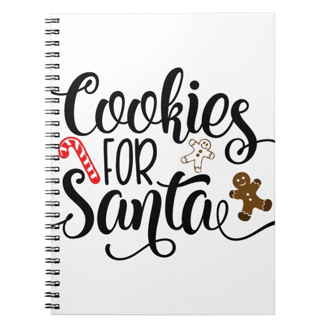 Caderno Espiral Biscoitos para Papais noeis de Natal Divertido (Frente)