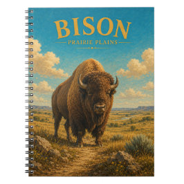Caderno Espiral Bison Prairie Plains Aquarela GeoSaga
