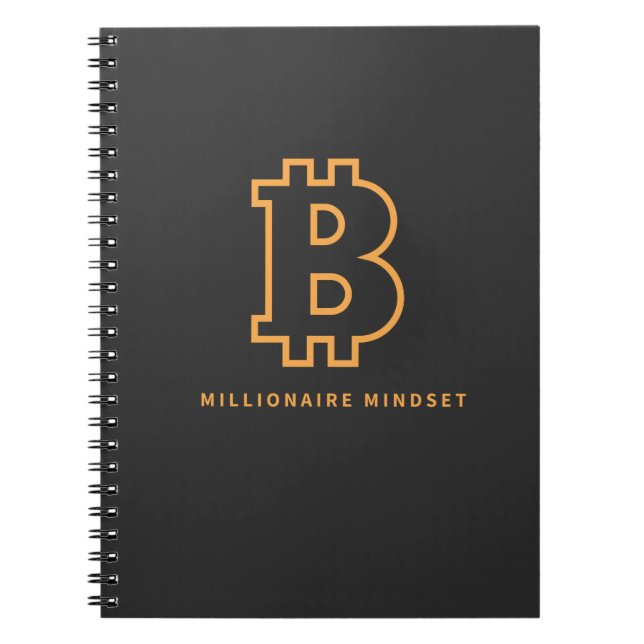 Caderno Espiral Bitmoeda Millionaire Mindset (Frente)