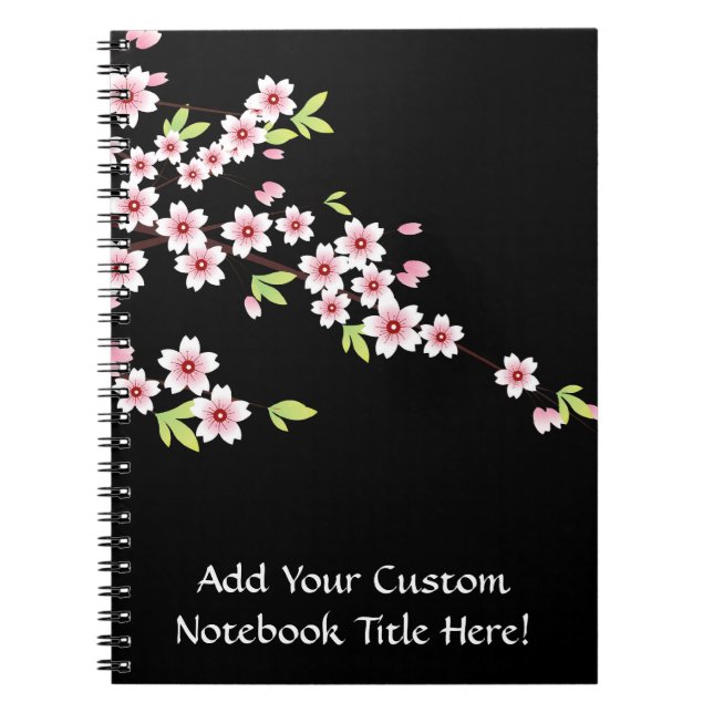 Caderno Espiral Black and Green Chersom Sakura (Frente)