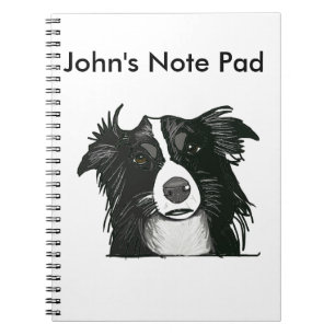 Caderno Espiral Black and White Border Collie