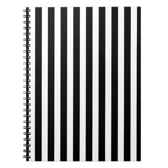Caderno Espiral Black and white candy stripes (Frente)