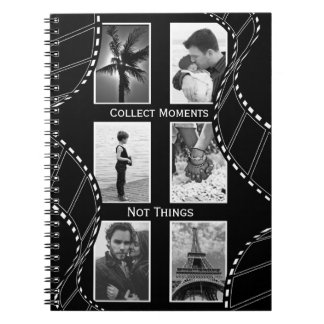 Caderno Espiral Black and White Film Reel Custom Photo