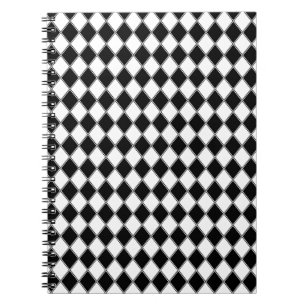 Caderno Espiral Black and White Jester Harlequin